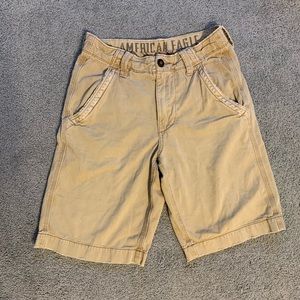 American Eagle Men’s Longer Length Khaki Shorts